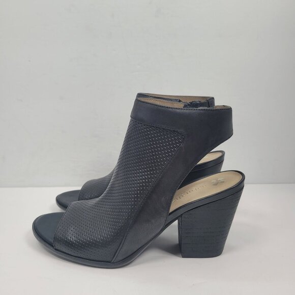 Naturalizer Yanni Women's Black Leather Open-Toe Heeled Sandals US Size 5M - Picture 4 of 10